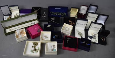 Lot 295 - A selection of necklaces, mostly silver, and...