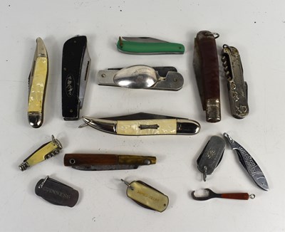 Lot 175 - A group of folding, pocket and pen knives,...
