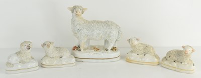 Lot 115 - A group of four 19th century Staffordshire...