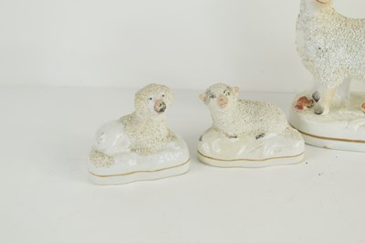 Lot 115 - A group of four 19th century Staffordshire...