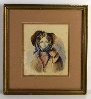 Lot 243 - A Victorian portrait of a young woman in a...