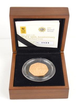 Lot 11 - A Royal Mint "WWF 50th Anniversary" 2011 Gold...