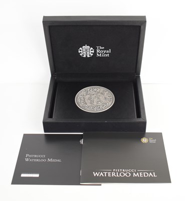 Lot 51 - A Royal Mint "Pistrucci Waterloo silver medal",...