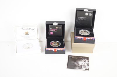 Lot 39 - Three Royal Mint silver proof coins comprising...