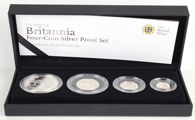 Lot 43 - A Royal Mint 2008 Britannia Four-Coin Silver...