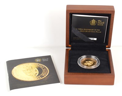 Lot 12 - A Royal Mint 2013 Gold Proof £2 coin to...