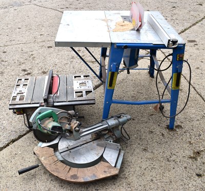 Lot 332 - A Clarke CCS12 12" table saw together with an...