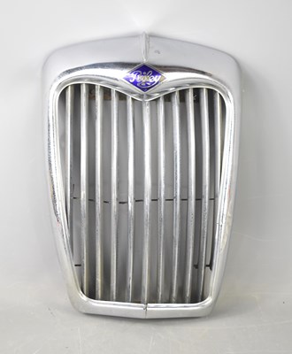 Lot 1 - A vintage Riley chrome plated radiator grille,...