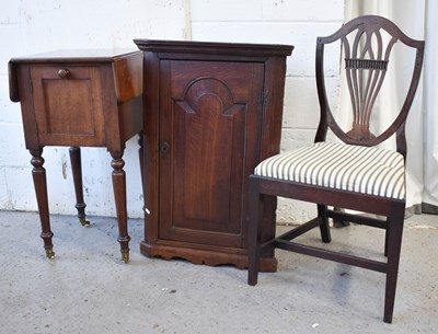 Lot 367 - A Victorian mahogany side table with drop...