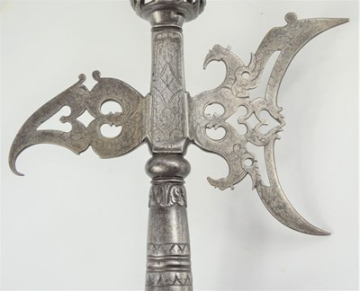 Lot 474 - A 17th century halberd circa 1600, with...