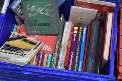 Lot 24 - A large group of motoring related books and...