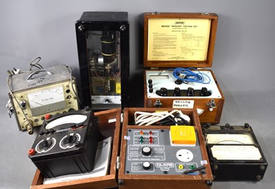 Lot 160 - A collection of vintage testing and meter...