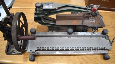 Lot 321 - A vintage Mancuna hand crank drill together...