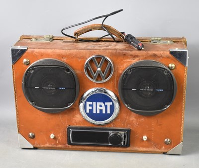 Lot 236 - A bluetooth speaker box made from a vintage...