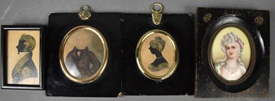 Lot 264 - A Victorian oval miniature portrait of a lady...