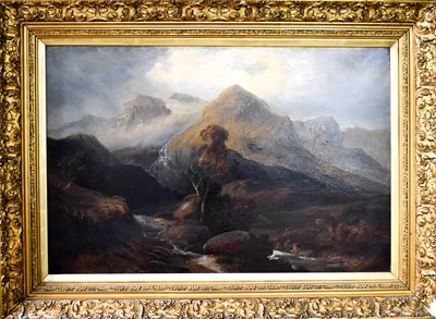 Lot 269 - T Peacock: Highland scene, oil on canvas,...