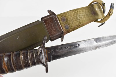 Lot 170 - A WWII M 3 U.S. army trench knife, marked US...