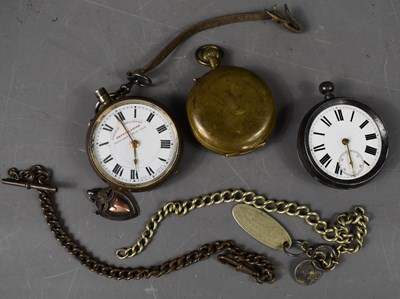 Lot 57 - A grou of three watches, including a silver...