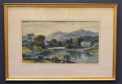 Lot 272 - A. Coleman: a mountainous landscape, possibly...