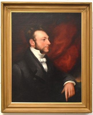 Lot 277 - A 19th century portrait of a gentleman,...