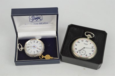 Lot 192 - A silver ladies pocket watch by H Samuel,...