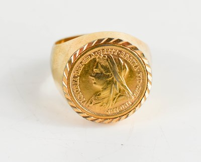 Lot 50 - A Gentleman's gold plated ring set with plated...