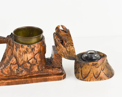 Lot 29 - A Blackforest style inkstand, together with an...