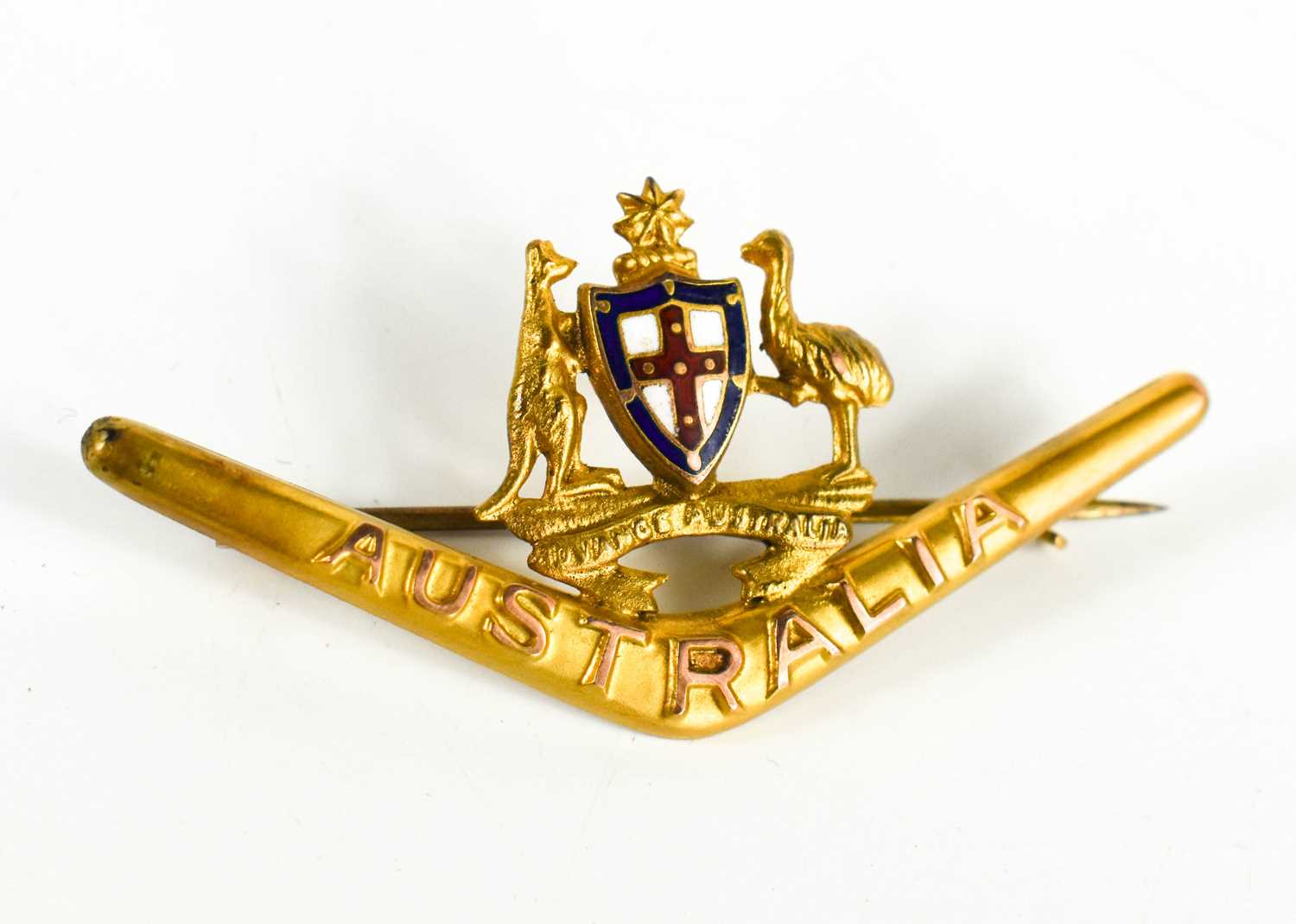 Lot 88 - A 9ct gold Advance Australia badge, no. 263...