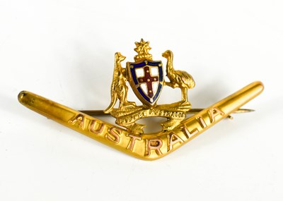 Lot 88 - A 9ct gold Advance Australia badge, no. 263...