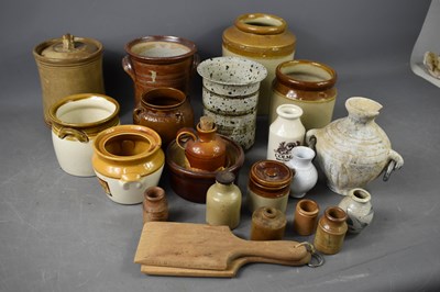 Lot 67 - A selection of stoneware jars, Victorian and...