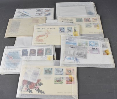 Lot 193 - A group of Falkland Island FDC and loose stamps.