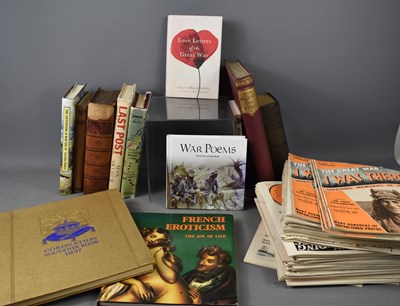 Lot 192 - A group of various war books and magazines,...