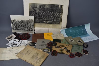 Lot 174 - A WWII group of military items pertaining to...