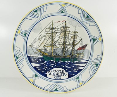 Lot 85 - A Poole pottery commemorative charger plate,...