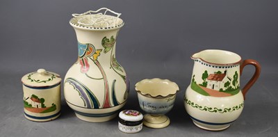 Lot 86 - A group of Devon pottery, comprising a Honiton...