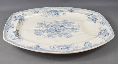 Lot 87 - A large late Victorian blue and white meat...