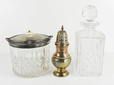 Lot 40 - A silver sugar sifter, of baluster form, the...