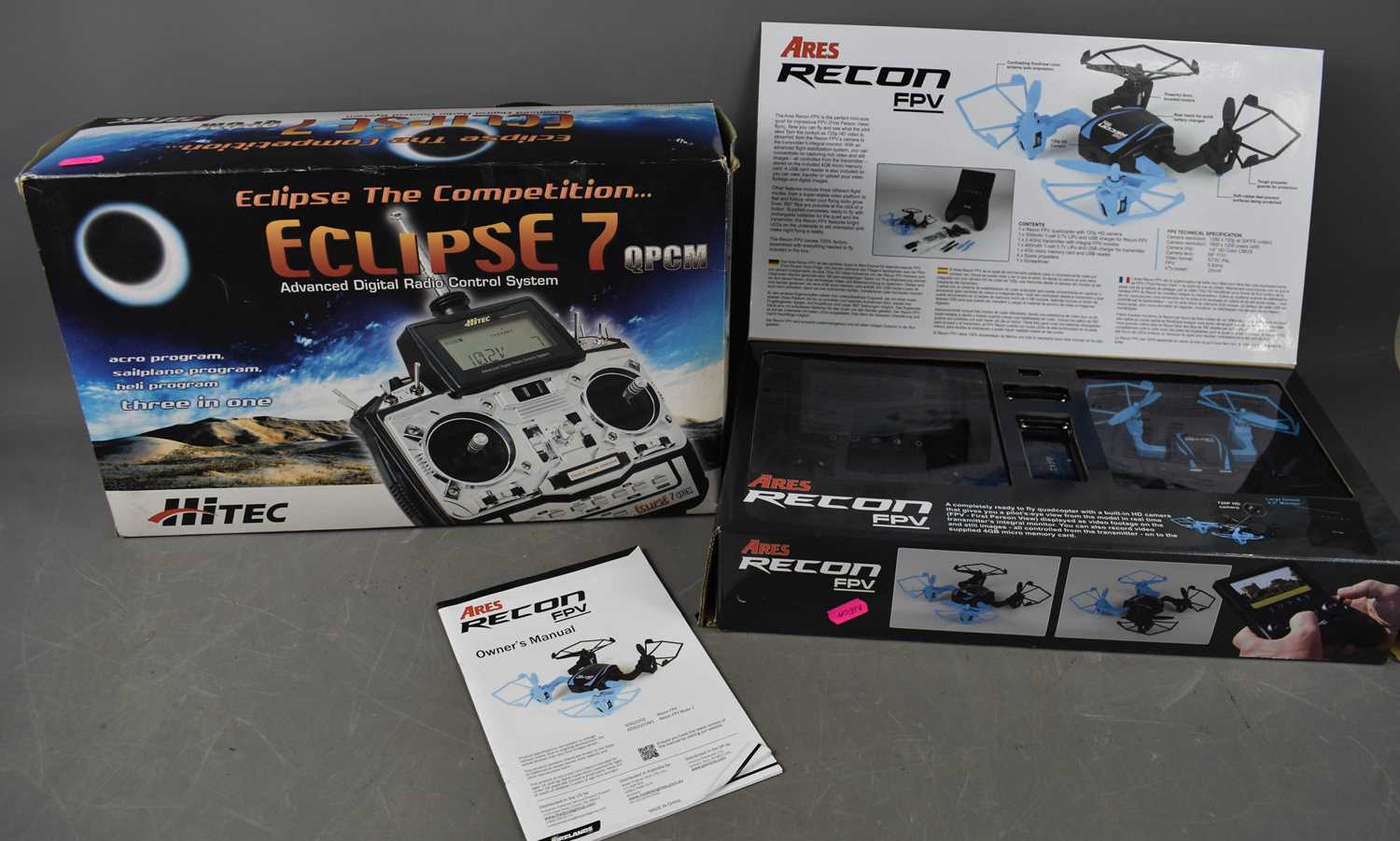 Lot 212 - An Ares Recon FPV, together with a remote...