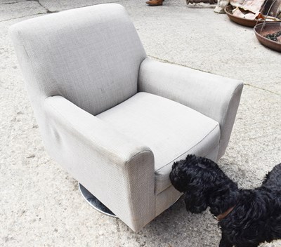 Lot 359 - A Mid Century style chrome armchairs.