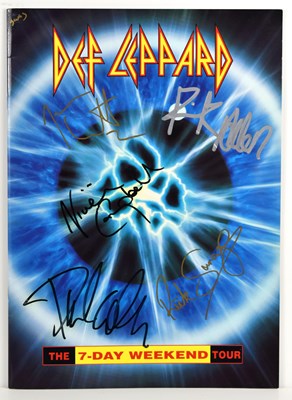 Lot 72 - An autographed Def Leppard "7-Day Weekend Tour...