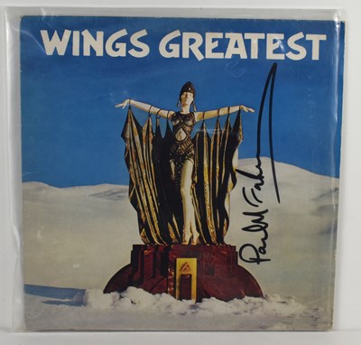 Lot 62 - A Wings Greatest Hits vinyl record, signed to...