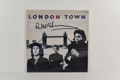 Lot 61 - An autographed Wings "London Town" vinyl...