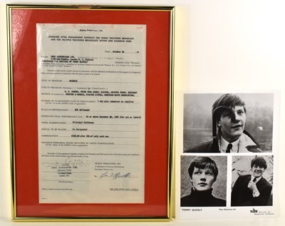 Lot 90 - A Selmur productions contract, signed by Brian...