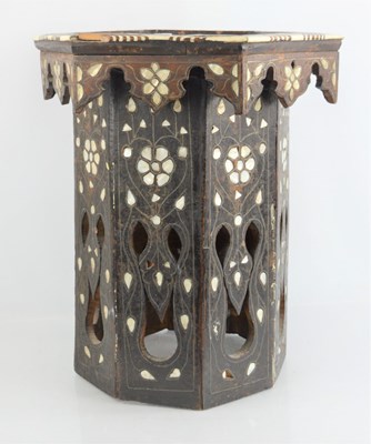 Lot 612 - An early 20th century Indian hexagonal table...