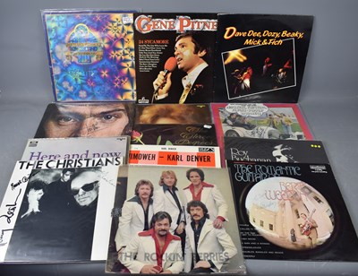 Lot 70 - A group of autographed vinyl records to...
