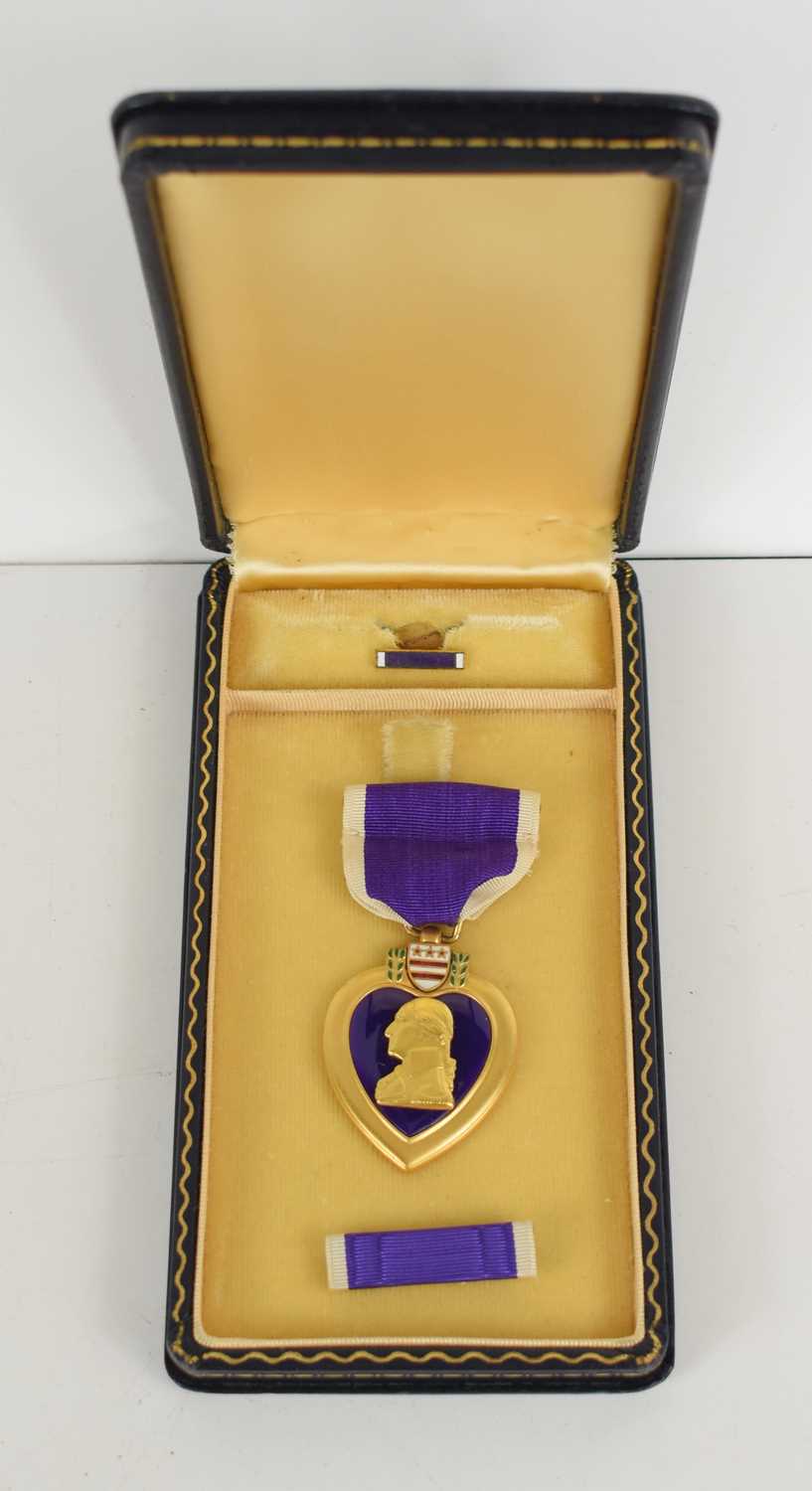 Lot 25 - A U.S Army Purple Heart medal with original...