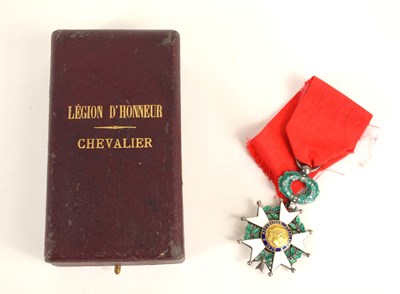 Lot 46 - A French Legion of Honour medal with its...