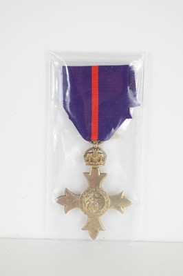 Lot 38 - A silver hallmarked military OBE medal,...