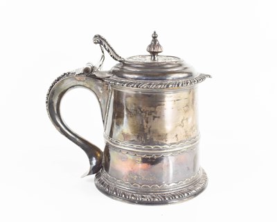 Lot 429 - A large Continental white metal tankard and...