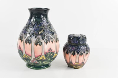 Lot 354 - A Moorcroft vase and small ginger jar of the...